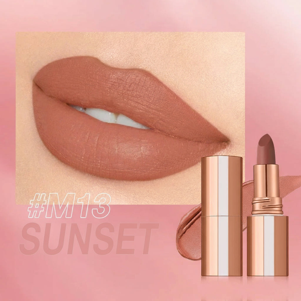 Matte Lipstick Long Lasting Waterproof Lip Stick Smudge-Free Classic Highly Pigmented Velvet Finish Lip Tint Makeup