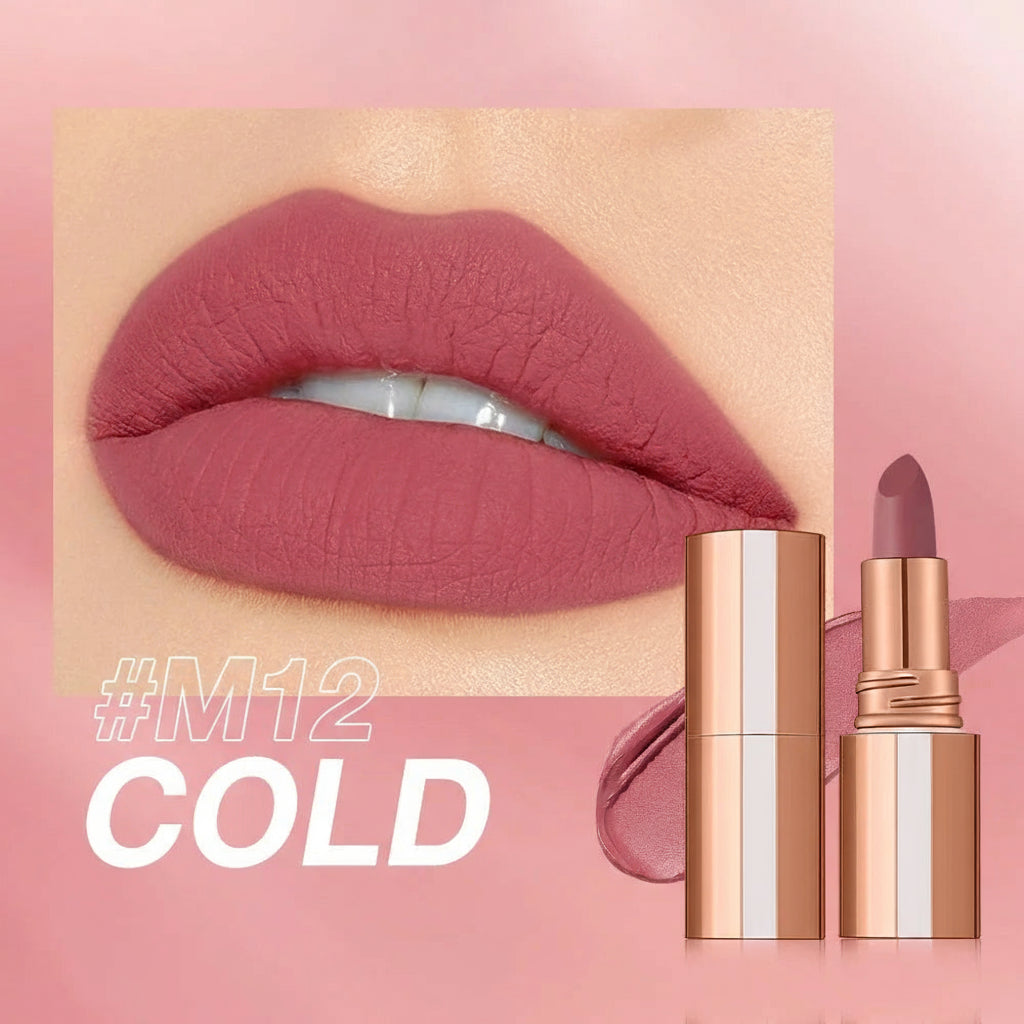 Matte Lipstick Long Lasting Waterproof Lip Stick Smudge-Free Classic Highly Pigmented Velvet Finish Lip Tint Makeup