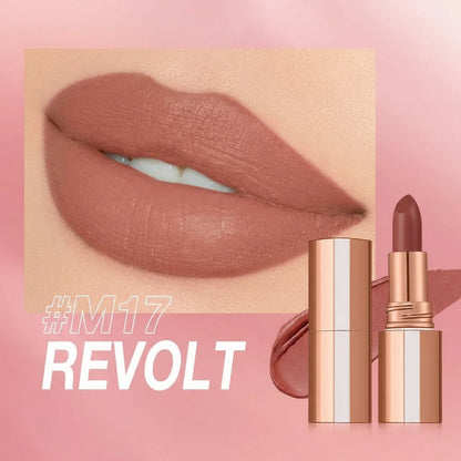 Matte Lipstick Long Lasting Waterproof Lip Stick Smudge-Free Classic Highly Pigmented Velvet Finish Lip Tint Makeup