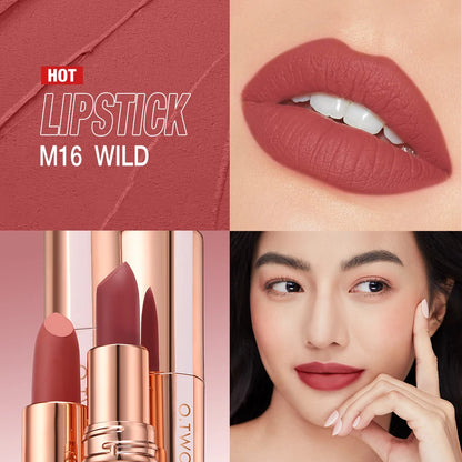 Matte Lipstick Long Lasting Waterproof Lip Stick Smudge-Free Classic Highly Pigmented Velvet Finish Lip Tint Makeup